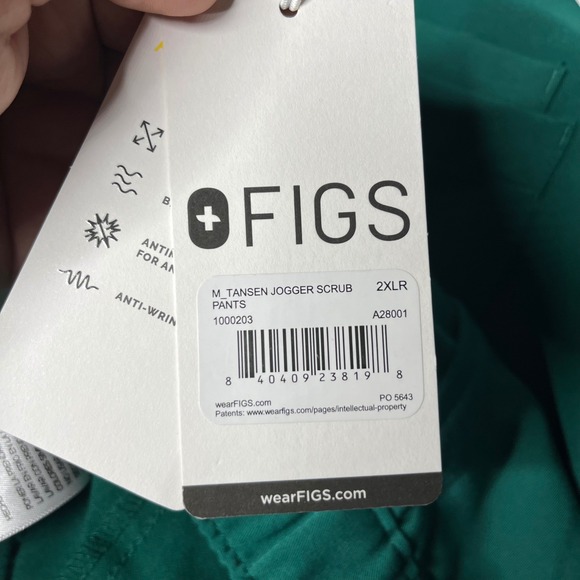 FIGS Mens Green Technical Collection Scrub Top XXL M Leon Three Pocket - Picture 11 of 14